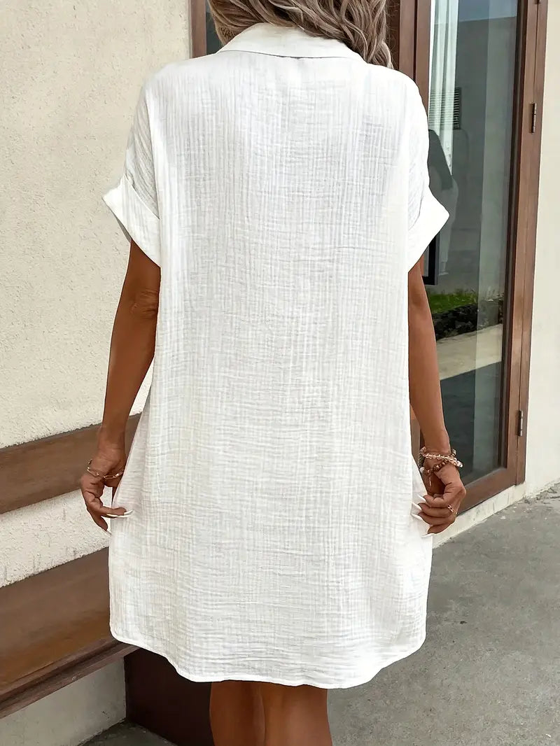 Plain Collared MIni Dress