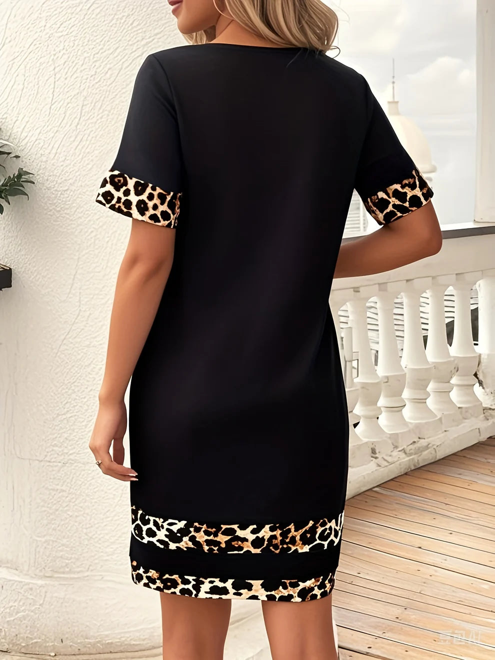 Popular Women's Chic Leopard print dress