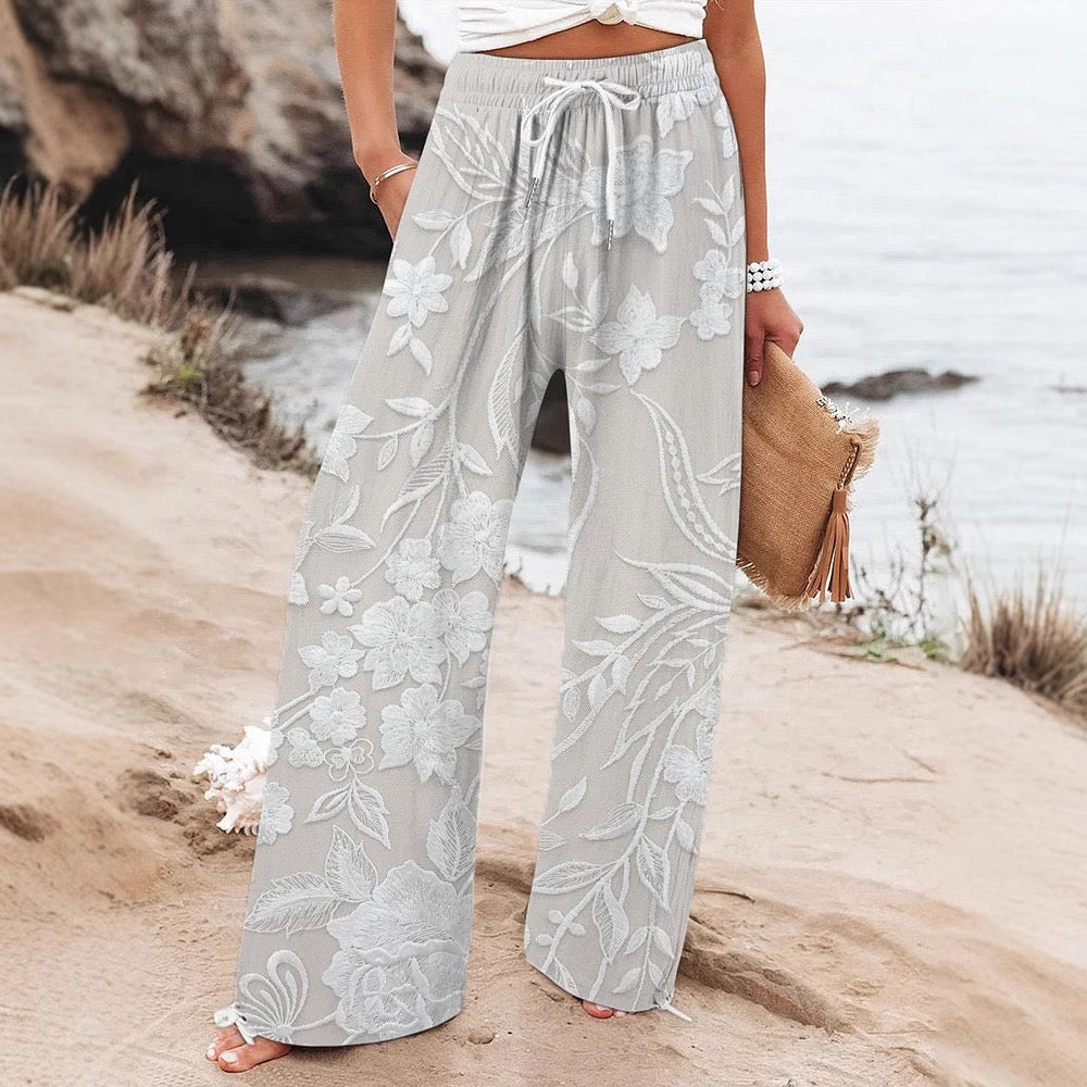 Fashion Floral Pattern Pants