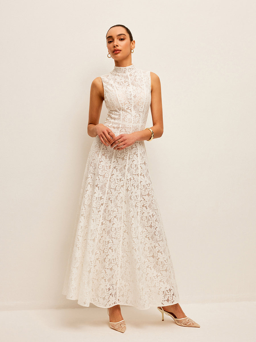 Semi-Sheer Lace Dress