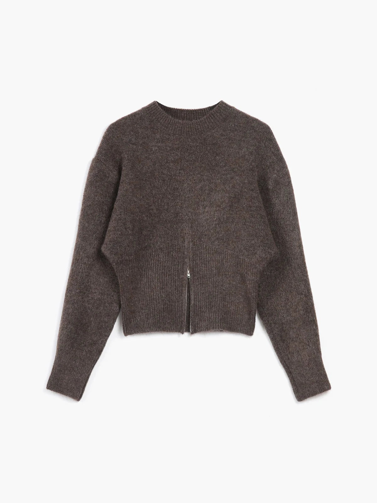 Casual Half Zip Fuzzy Sweater