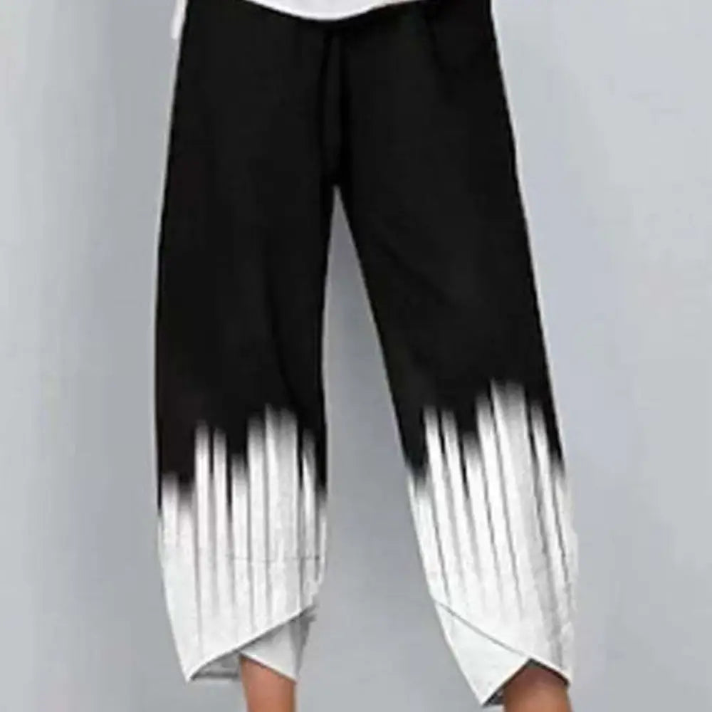 Casual Black and White Pants