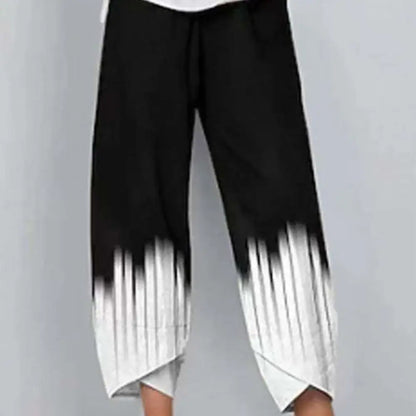 Casual Black and White Pants