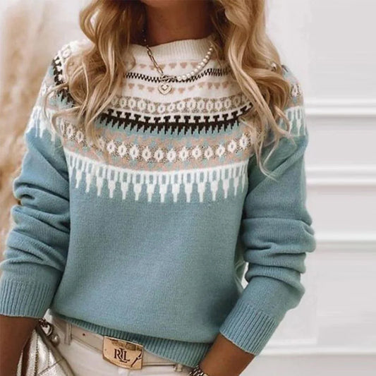 Fashion Long Sleeve Round Neck Sweater