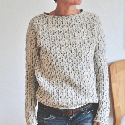 Chic Grey Boat Neck Sweater