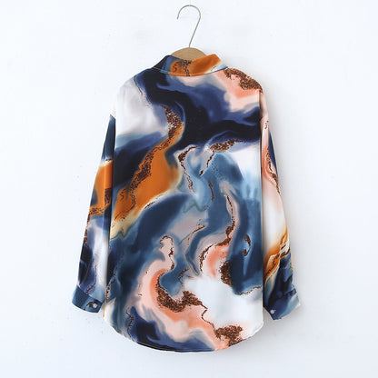 Autumn New Retro Satin Top