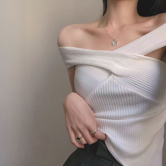 Simple Plain Crisscross Halter Tank Top