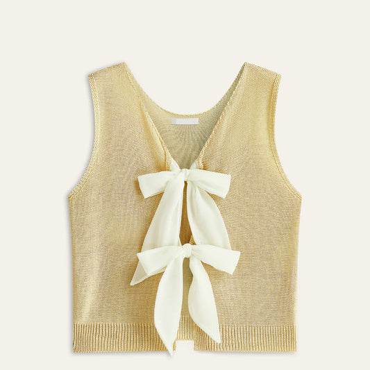 Popular Bow Tie Wool Knit Top