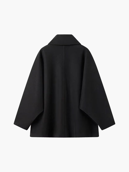 Solid Oversized Pocket Button Coat