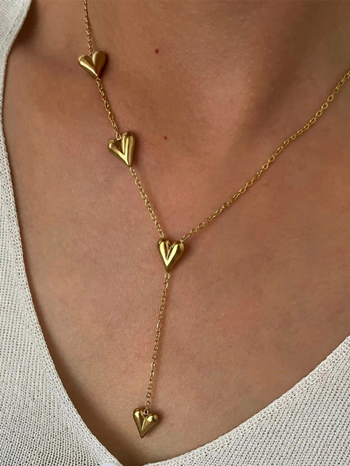 Hot Sale Golden Heart Tassel Necklace