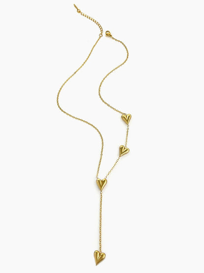 Hot Sale Golden Heart Tassel Necklace