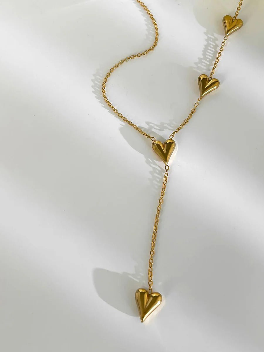 Hot Sale Golden Heart Tassel Necklace