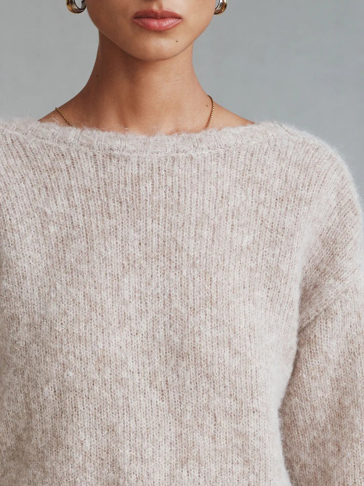 Fashion Twisted Backless Wool Blend Sweater