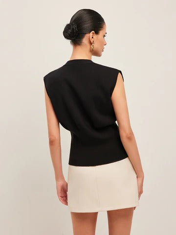 Popular V-Neck Buttoned Detail Sweater Vest